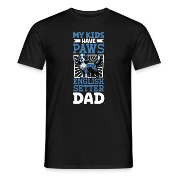 Papa setter anglais - T-shirt homme - noir - Devant - AI Model Male 178 light (178cm)