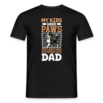 Entlebucher Chien de montagne papa - T-shirt homme - noir - Devant - AI Model Male 178 light (178cm)