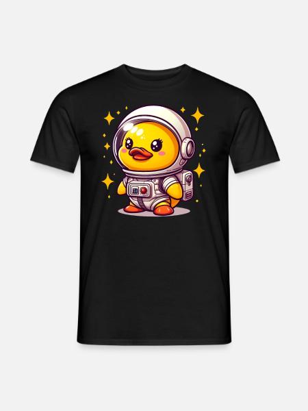 Astronaut Duck, Yellow Rubber Duck & Rubber Duck - Men's T-Shirt - black