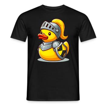 Knight Duck, Yellow Rubber Duck & Rubber Duck - Men's T-Shirt - black - Front - AI Model Male 178 light (178cm)