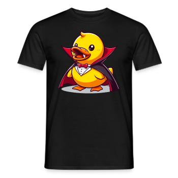 Vampire Duck, Yellow Rubber Duck & Rubber Duck - Men's T-Shirt - black - Front - AI Model Male 178 light (178cm)