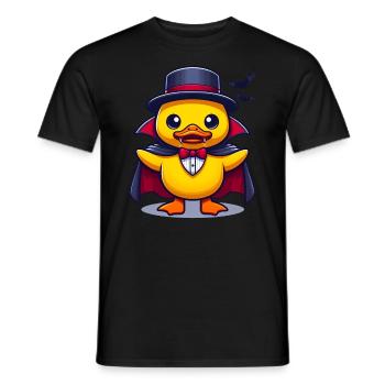 Vampire Duck, Yellow Rubber Duck & Rubber Duck - Men's T-Shirt - black - Front - AI Model Male 178 light (178cm)