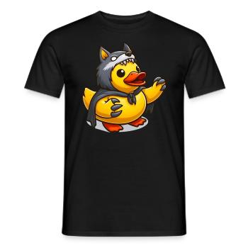 Werewolf Duck, Yellow Rubber Duck & Rubber Duck - Men's T-Shirt - black - Front - AI Model Male 178 light (178cm)
