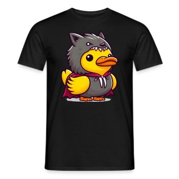 Werewolf Duck, Yellow Rubber Duck & Rubber Duck - Men's T-Shirt - black - Front - AI Model Male 178 light (178cm)