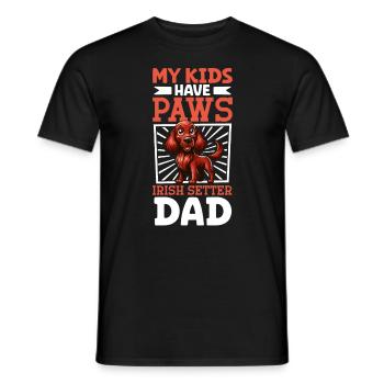 Irish Red Setter Dad - Men's T-Shirt - black - Front - AI Model Male 178 light (178cm)