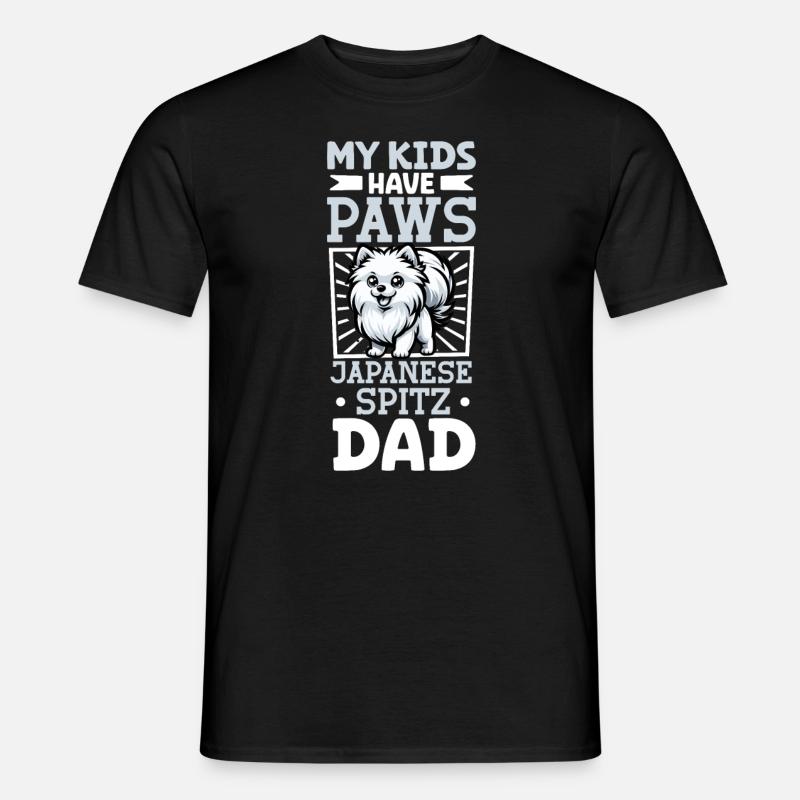 Japan-Spitz Papa - Männer T-Shirt - Schwarz