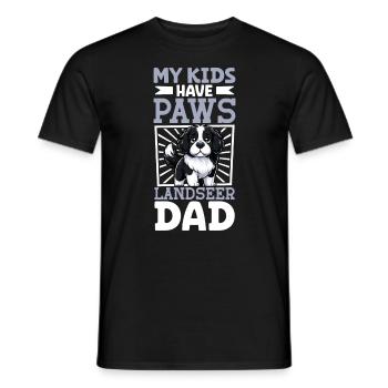 Landseer Papa - T-shirt homme - noir - Devant - AI Model Male 178 light (178cm)