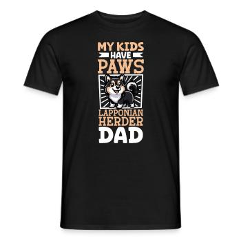 Lapland Reindeer Dog Dad - Men's T-Shirt - black - Front - AI Model Male 178 light (178cm)