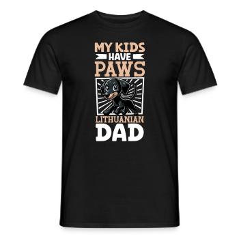 Litauische Bracke Papa - Männer T-Shirt - Schwarz - Vorne - AI Model Male 178 light (178cm)