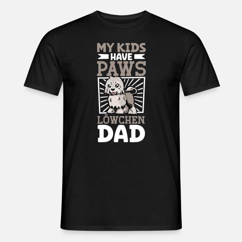 Löwchen Papa - Männer T-Shirt - Schwarz