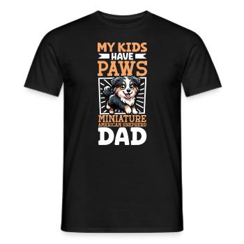 Miniature American Shepherd Dad - Men's T-Shirt - black - Front - AI Model Male 178 light (178cm)
