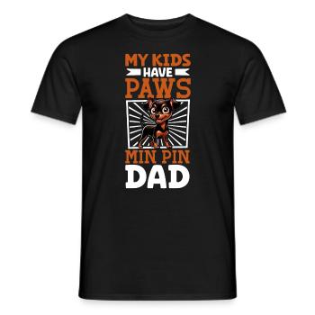 Papa Pinscher miniature - T-shirt homme - noir - Devant - AI Model Male 178 light (178cm)