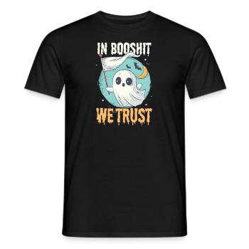 Booshit Chez Booshit, nous avons confiance - T-shirt homme - noir - Devant - AI Model Male 178 light (178cm)