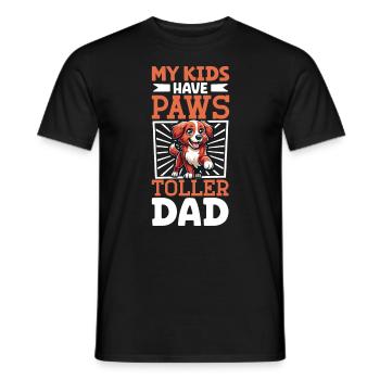 Papa retriever de canard de la Nouvelle-Écosse - T-shirt homme - noir - Devant - AI Model Male 178 light (178cm)