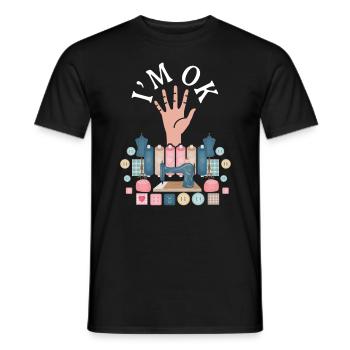 Couture, couture, couture, courtepointe - T-shirt homme - noir - Devant - AI Model Male 178 light (178cm)