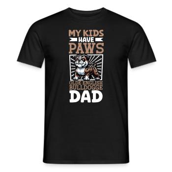Olde English Bulldog Dad - Men's T-Shirt - black - Front - AI Model Male 178 light (178cm)