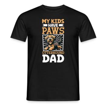 Otterhound Dad - Men's T-Shirt - black - Front - AI Model Male 178 light (178cm)