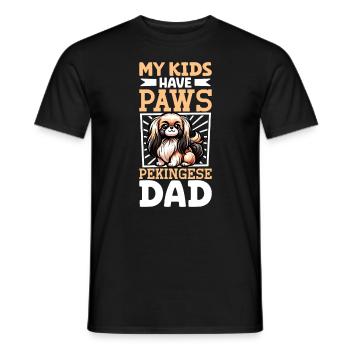 papa pékinois - T-shirt homme - noir - Devant - AI Model Male 178 light (178cm)