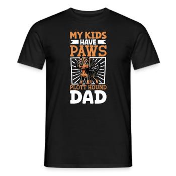 Plott Hound Papa - Männer T-Shirt - Schwarz - Vorne - AI Model Male 178 light (178cm)