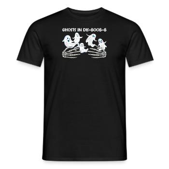 Halloween-Tittengeister In Dis-Boo-B - Männer T-Shirt - Schwarz - Vorne - AI Model Male 178 light (178cm)