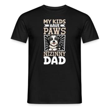 Polski Owczarek Nizinny Papa - Männer T-Shirt - Schwarz - Vorne - AI Model Male 178 light (178cm)