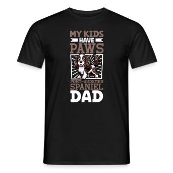 Epagneul de Pont-Audemer Papa - T-shirt homme - noir - Devant - AI Model Male 178 light (178cm)