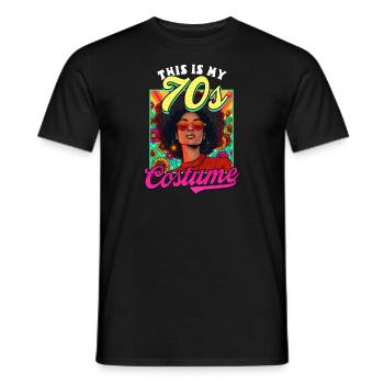 Das ist mein 70er Jahre Kostüm - Männer T-Shirt - Schwarz - Vorne - AI Model Male 178 light (178cm)