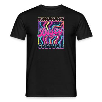 Das ist mein 70er Jahre Kostüm - Männer T-Shirt - Schwarz - Vorne - AI Model Male 178 light (178cm)