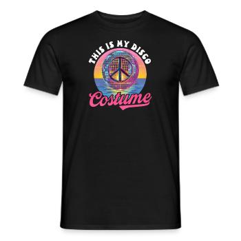 Das ist mein 70er Jahre Kostüm - Männer T-Shirt - Schwarz - Vorne - AI Model Male 178 light (178cm)