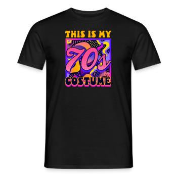 Das ist mein 70er Jahre Kostüm - Männer T-Shirt - Schwarz - Vorne - AI Model Male 178 light (178cm)