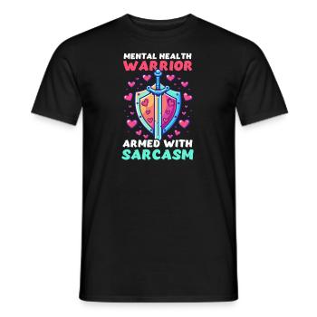 Depression Awareness Mental Health Warrior - Men's T-Shirt - black - Front - AI Model Male 178 light (178cm)