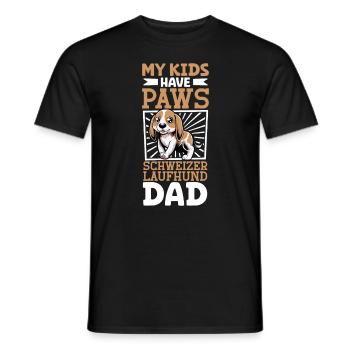 Papa Swiss Hound - T-shirt homme - noir - Devant - AI Model Male 178 light (178cm)