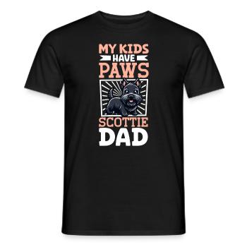 Scottish Terrier Dad - Men's T-Shirt - black - Front - AI Model Male 178 light (178cm)