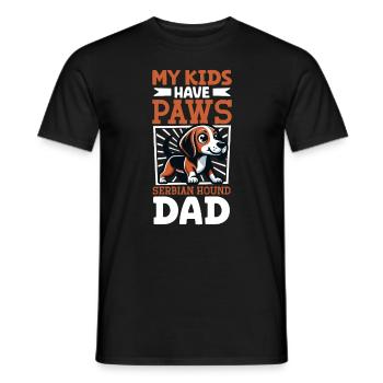 Serbischer Laufhund Papa - Männer T-Shirt - Schwarz - Vorne - AI Model Male 178 light (178cm)