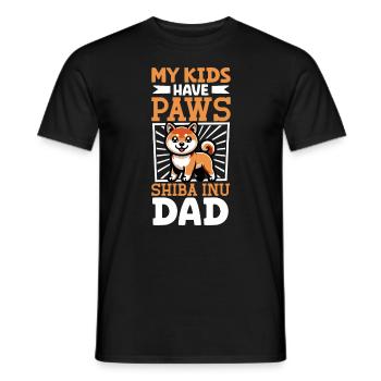 Shiba Inu Papa - Männer T-Shirt - Schwarz - Vorne - AI Model Male 178 light (178cm)
