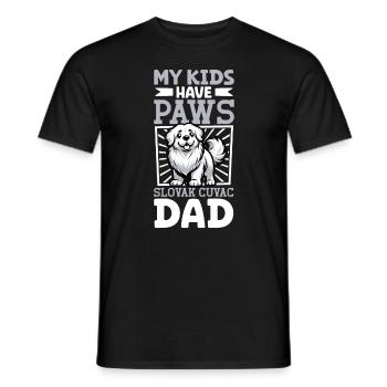 Slovensky cuvac dad - Men's T-Shirt - black - Front - AI Model Male 178 light (178cm)