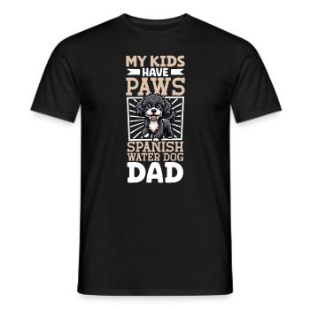 Spanish Water Dog Dad - Men's T-Shirt - black - Front - AI Model Male 178 light (178cm)