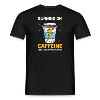 La prise de conscience de la dépression fonctionne grâce à la volonté de la caféine - T-shirt homme - noir - Devant - AI Model Male 178 light (178cm)