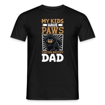 Papa tibétain danois - T-shirt homme - noir - Devant - AI Model Male 178 light (178cm)