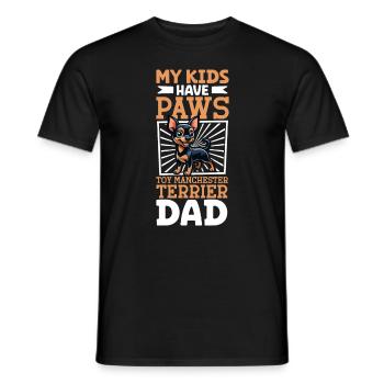 Manchester Terrier Dad - Men's T-Shirt - black - Front - AI Model Male 178 light (178cm)