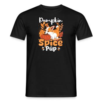 Halloween Dog Pumpkin Spice Pup - Men's T-Shirt - black - Front - AI Model Male 178 light (178cm)
