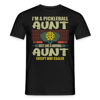 Im A Pickleball Aunt Like A Normal Aunt Pickleball - T-shirt homme - noir - Devant - AI Model Male 178 light (178cm)