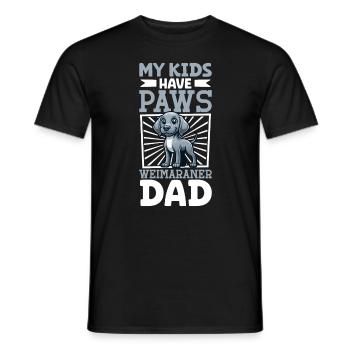 Le braque de Weimar Papa - T-shirt homme - noir - Devant - AI Model Male 178 light (178cm)