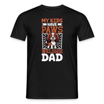 Welsh Springer Spaniel Dad - Men's T-Shirt - black - Front - AI Model Male 178 light (178cm)