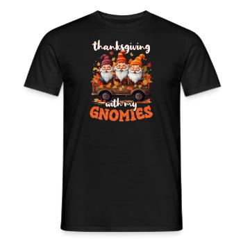 Thanksgiving Gnom Thanksgiving mit meinen Gnomen - Männer T-Shirt - Schwarz - Vorne - AI Model Male 178 light (178cm)