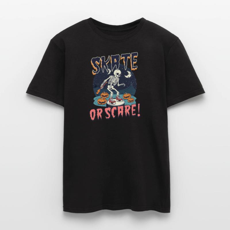 Halloween Eishockey Schlittschuh oder Schrecken! Männer T-Shirt