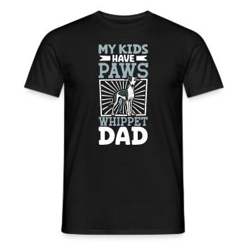 Whippet Papa - Männer T-Shirt - Schwarz - Vorne - AI Model Male 178 light (178cm)