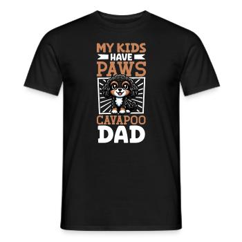 Cavapoo Papa - Men's T-Shirt - black - Front - AI Model Male 178 light (178cm)