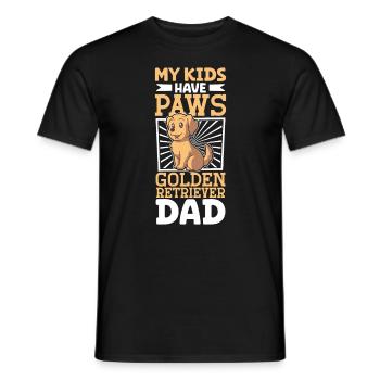 Golden Retriever Dad - Men's T-Shirt - black - Front - AI Model Male 178 light (178cm)
