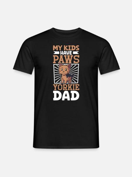 Papa Yorkshire Terrier - T-shirt homme - noir